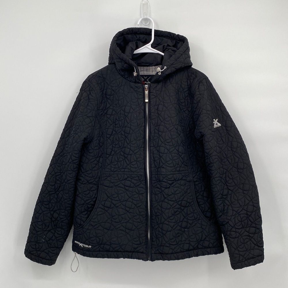 ZeroXposur Hooded Long Sleeve Coat Insulated Jacket Outdoor Black Women's XL